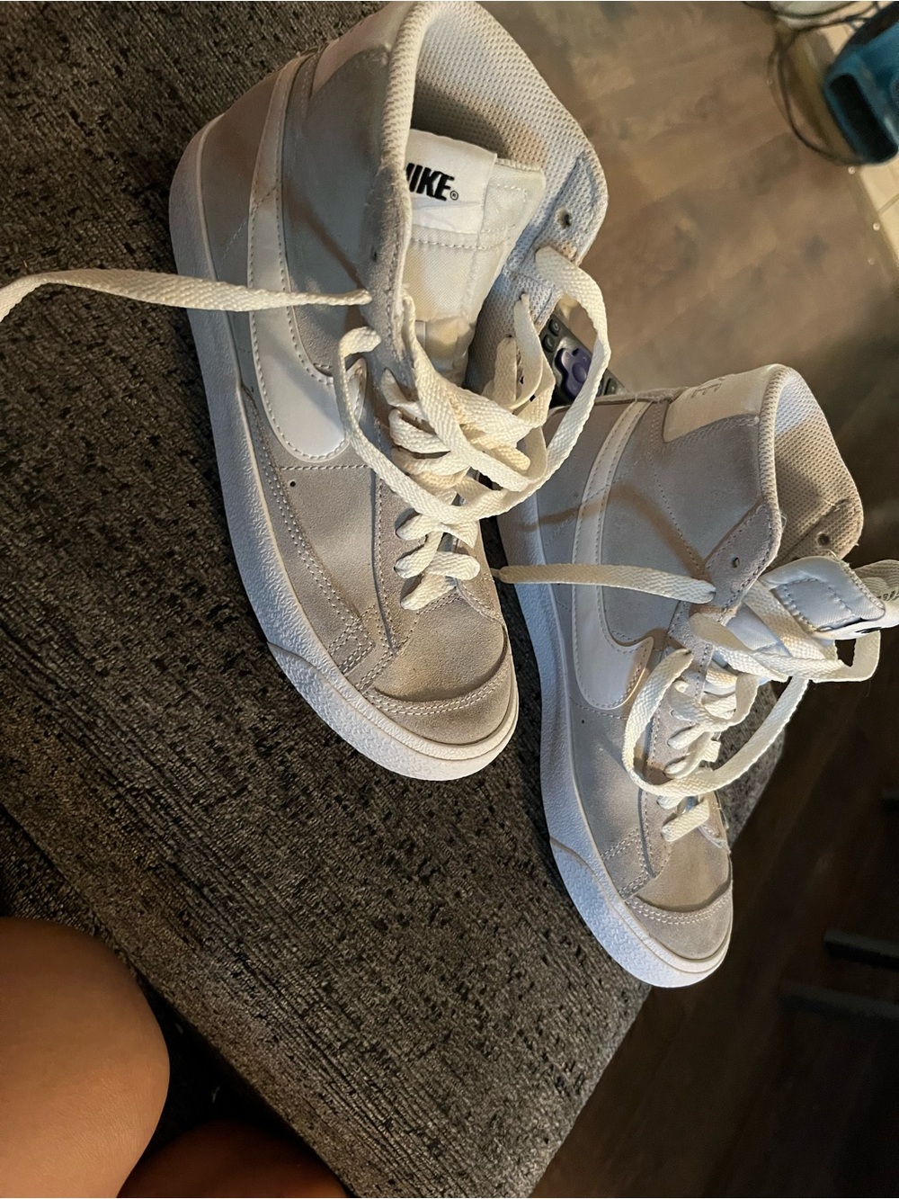 Nike Women's High-Top Sneakers in White and Cream
